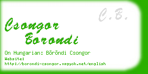 csongor borondi business card