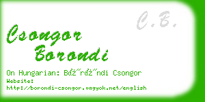 csongor borondi business card